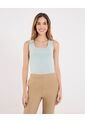 Top Basico Hombro Ancho  Para Mujer Verde Ostu de Ostu