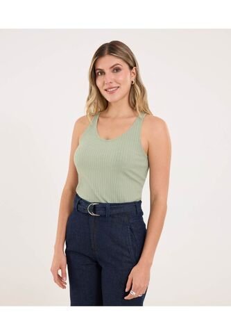 Camiseta Para Mujer Manga Sisa Cuello V Color Verde Marca Ostu #40092578 Ostu