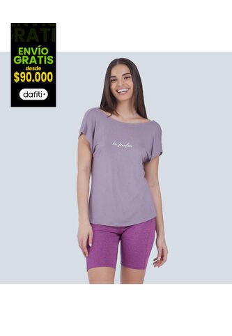 Camiseta Mujer Ostu M/C Morado Viscosa 40091421-40145 Ostu