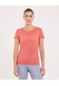 Camiseta Para Mujer Manga Corta Cuello Redondo Color Coral Marca Ostu #40092541 de Ostu