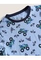 Pijama Estampada Para Niño  Infantil Niño Azul Ostu de Ostu