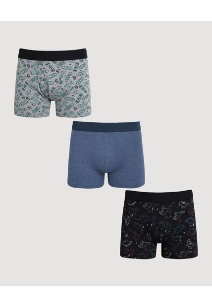 Pack X3 Bóxer Medio Para Niño X3 Infantil Niño Surtido Ostu