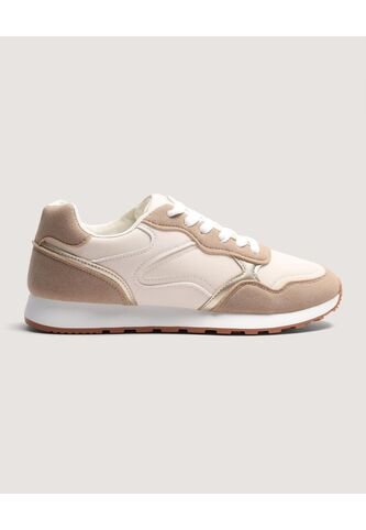 Tenis Casuales  Para Mujer Beige Ostu Ostu