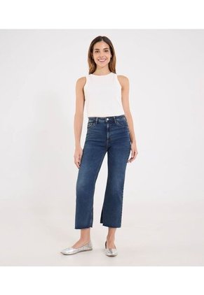 Jean Para Mujer Crop Flare Color Azul Marca Ostu #40160612