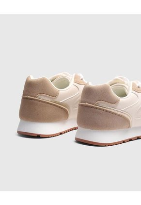 Tenis Casuales Para Mujer Beige Ostu