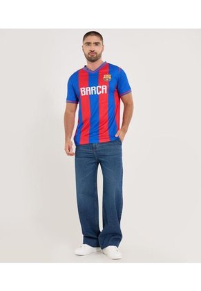 Camiseta Para Hombre Manga Corta Cuello V Color Azul Marca Ostu #60091815