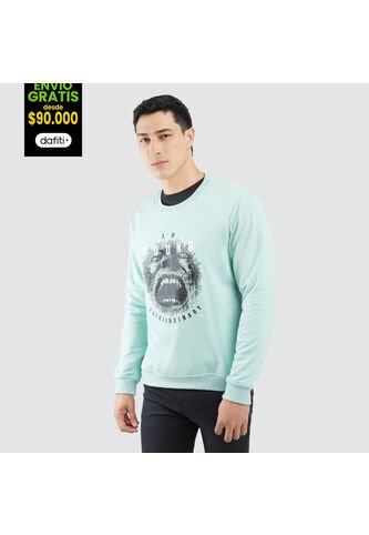 Buzo Para Hombre Cuello Redondo Color Verde  Marca Ostu #60060168 Ostu