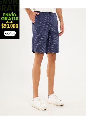 Bermuda Para Hombre  Color Azul Marca Ostu #60100432 Ostu