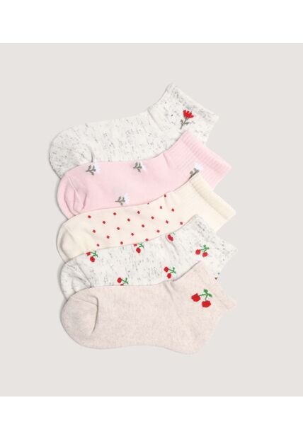 Medias Infantil Niña Tobillera Color Rosa Marca Ostu #90980160