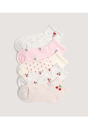 Medias Infantil Niña Tobillera Color Rosa Marca Ostu #90980160