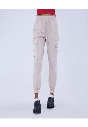 Pantalon Para Mujer Jogger Color Beige Marca Ostu #40070671