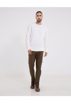 Pantalón Chino Con Elástico Para Hombre Café Ostu