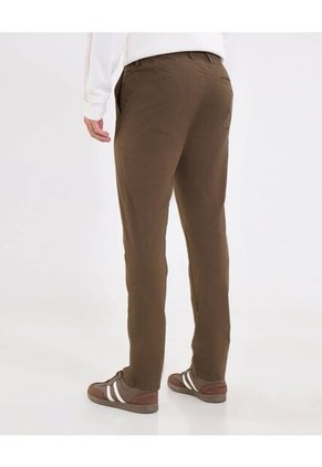 Pantalón Chino Con Elástico Para Hombre Café Ostu