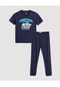 Pijama Monster Truck Para Niño  Infantil Niño Azul Ostu de Ostu