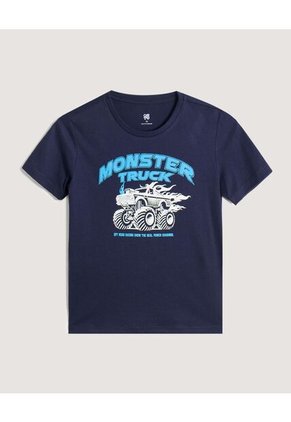 Pijama Monster Truck Para Niño Infantil Niño Azul Ostu