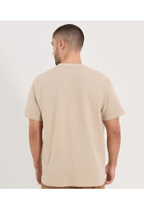 Camiseta Para Hombre Manga Corta Cuello Redondo Color Beige Marca Ostu #60091774