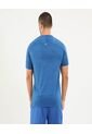 Camiseta Jacquard Manga Corta  Para Hombre Azul Ostu de Ostu