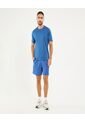Camiseta Jacquard Manga Corta  Para Hombre Azul Ostu de Ostu