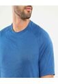 Camiseta Jacquard Manga Corta  Para Hombre Azul Ostu de Ostu