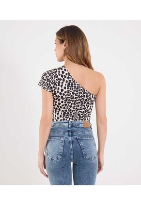 Body Para Mujer Manga Corta Color Beige Marca Ostu #40200209