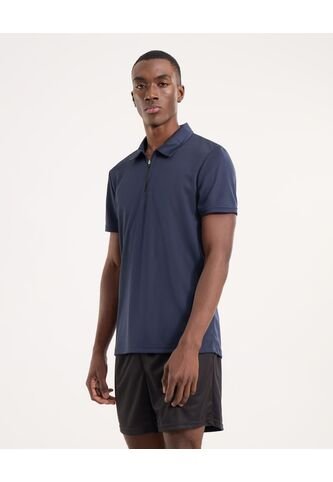 Polo Para Hombre Cuello Maquina Sin Bolsillo Color Azul Marca Ostu #60110830 Ostu