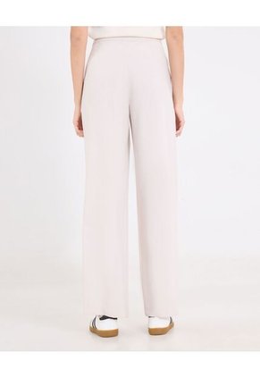 Pantalón Con Prenses Para Mujer Beige Ostu