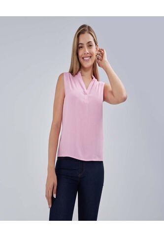 Blusa Para Mujer Manga Sisa Color Rosa Marca Ostu #40121008 Ostu