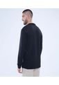 Buzo Para Hombre Cuello Redondo Color Negro Marca Ostu #60060504 de Ostu