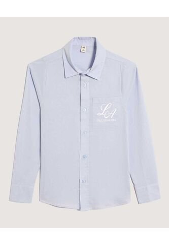 Camisa Para Niña Manga Larga Color Celeste Marca Ostu #90010014 Ostu