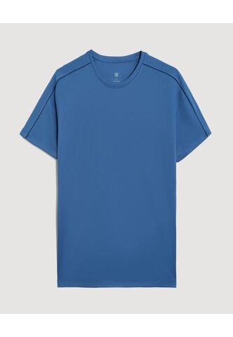 Camiseta Texturizada Con Cortes  Para Hombre Azul Ostu Ostu