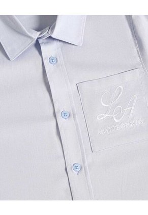 Camisa Para Niña Manga Larga Color Celeste Marca Ostu #90010014