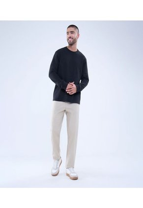 Buzo Para Hombre Cuello Redondo Color Negro Marca Ostu #60060504