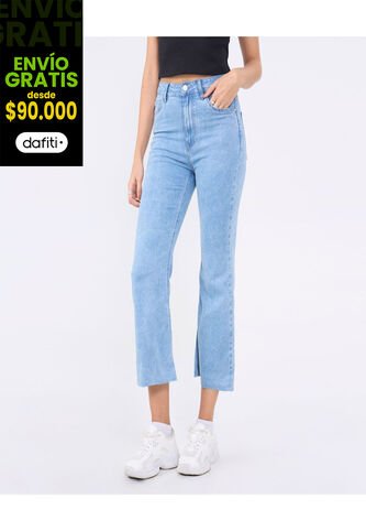 Jean Para Mujer Crop Flare Color Azul Marca Ostu #40160466 Ostu