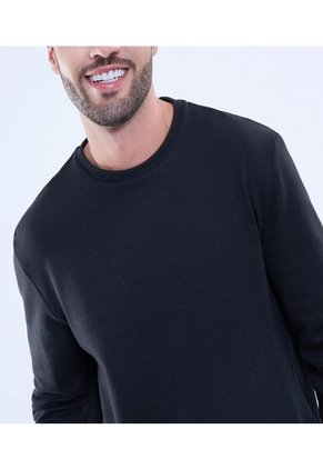 Buzo Para Hombre Cuello Redondo Color Negro Marca Ostu #60060504