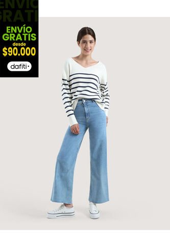 Jean Para Mujer Marine Color Azul Marca Ostu #40160384 Ostu