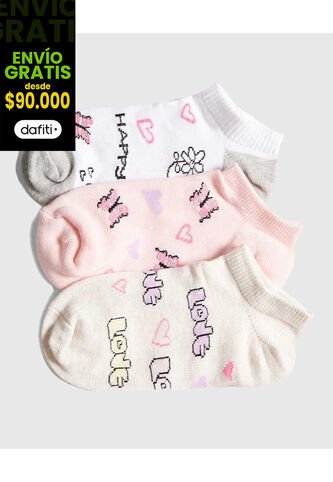 Medias Infantil Niña Invisible Color Negro Marca Ostu #90980122 Ostu