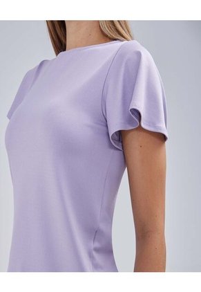 Camiseta Para Mujer Manga Corta Color Morado Marca Ostu #40092120