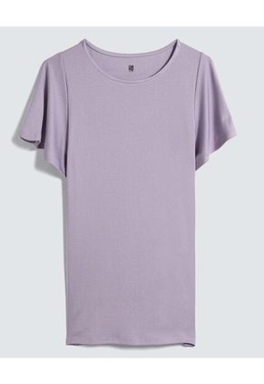 Camiseta Para Mujer Manga Corta Color Morado Marca Ostu #40092120