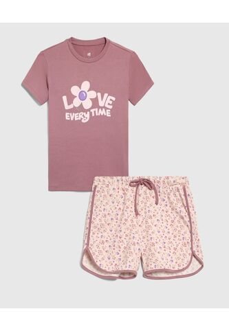 Pijama Infantil Niña M/C P/C Color Morado Marca Ostu #90040077 Ostu