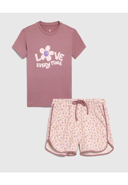 Pijama Infantil Niña M/C P/C Color Morado Marca Ostu #90040077