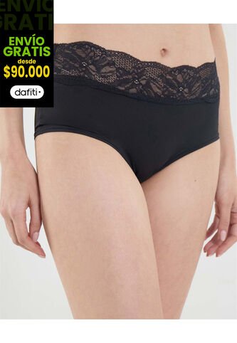 Panty Para Mujer Cachetero Color Negro Marca Ostu #40800082 Ostu