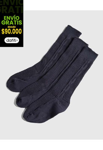 Medias Infantil Niña Caña Larga Color Negro Marca Ostu #90980133 Ostu