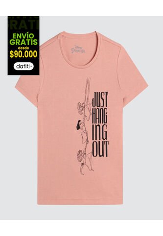 Camiseta Para Niña Manga Corta Color Rosado  Marca Ostu #90090127 Ostu