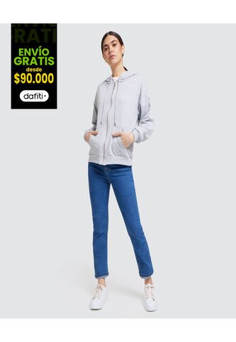 Buzo Para Mujer Zipper Color Gris  Marca Ostu #40060237 Ostu