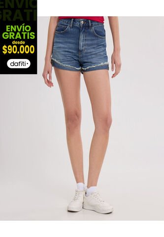 Short Para Mujer Relax Color Azul Marca Ostu #40190341 Ostu