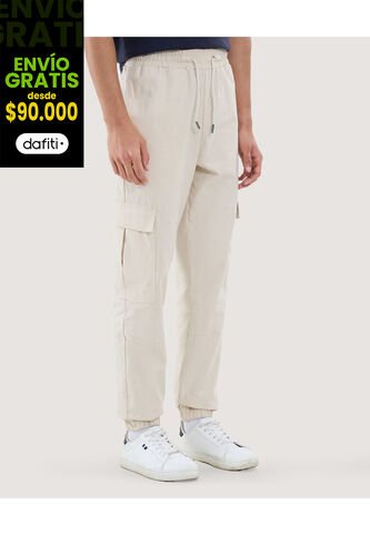 Pantalón Para Hombre Jogger Color Beige Marca Ostu #60070452 Ostu