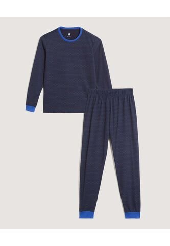 Pijama Infantil Niño M/L P/L Color Azul Marca Ostu #80040101 Ostu