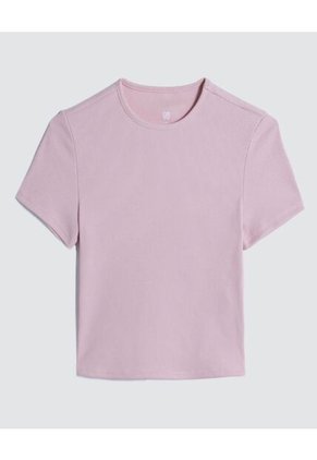 Crop Top Para Mujer Manga Corta Color Rosado Marca Ostu #40091985