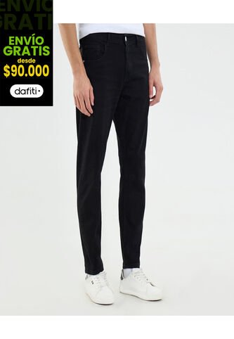 Jean Para Hombre Carrot Color Negro Marca Ostu #60160431 Ostu