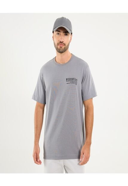 Camiseta Para Hombre Manga Corta Cuello Redondo Color Gris Marca Ostu #60091646